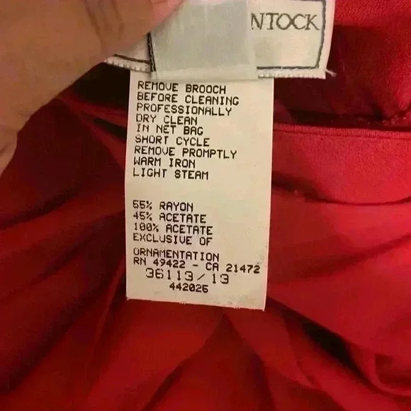 Gunne Sax Jessica McClintock Floor Length Red Dress Sz11/12 - Picture 8 of 9